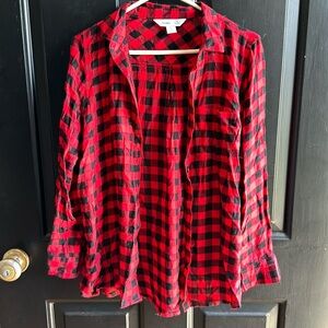 NWT checkered old navy flannel small